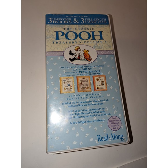 Vintage 1997 The Classic Pooh Treasury Vol 1  Hardcover Books 3 Cassettes - Picture 14 of 15